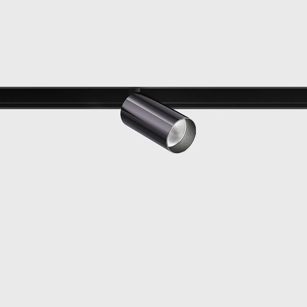 06.0361.8.930.DB_BK.2G_1 Spotlight IN_LINE TUB S A 60, D30mm, H60mm, CREE LED 5.4W, 3000K, 535Lm, 50°, CRI>90, 48V, 2 groups, ON/OFF, IP20, diamond black/black color — изображение 1