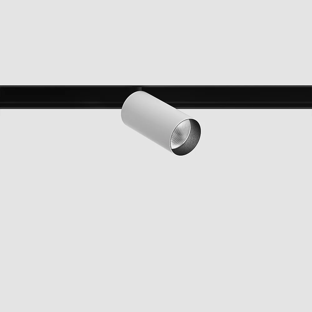 06.0361.8.940.WH_.DALI_.4x_1 Spotlight IN_LINE TUB S A 60, D30mm, H60mm, CREE LED 5.4W, 4000K, 535Lm, 50°, CRI>90, 48V, 4 wired DIM DALI, IP20, white/black color — изображение 1