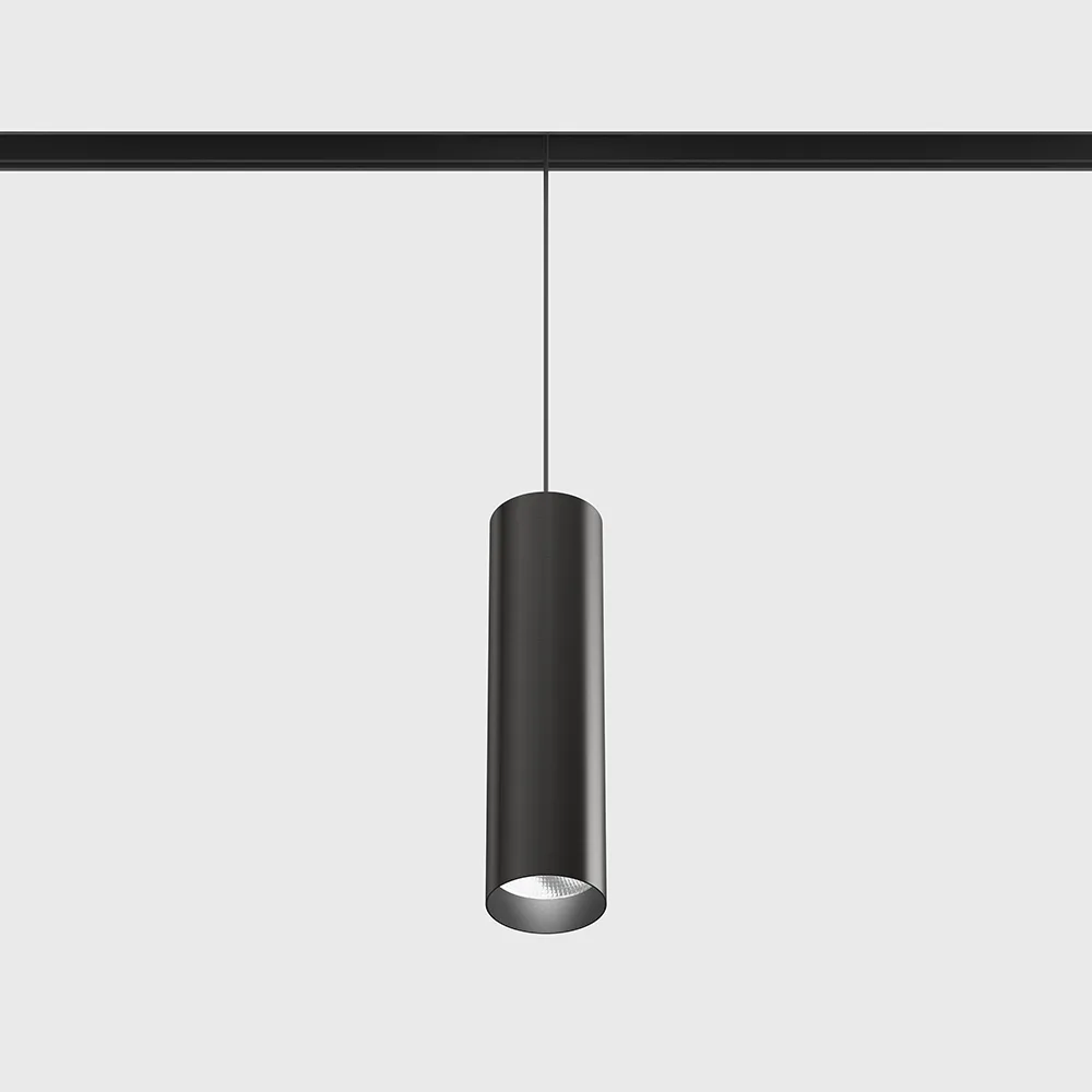06.0521.19.930.MN_.DALI_.4x_1 Suspended luminaire IN_LINE TUB M P 200, D52mm, H200mm, CREE LED 10.8W, 3000K, 1120Lm, 50°, CRI>90, 48V, 4 wired DIM DALI, IP20, midnight/black color - imagine 1