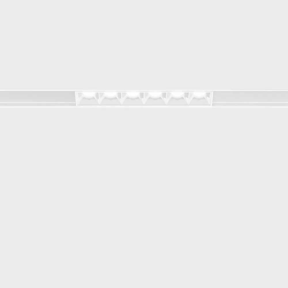 06.1371.8.930.WH_.2G_1 Linear luminaire IN_LINE COMFORT 137, L137mm, W24.5mm, H48mm, CREE LED 8W, 557Lm, 3000K, 36°, CRI>90, 48V, 2 groups, ON/OFF, IP20, white color — изображение 1