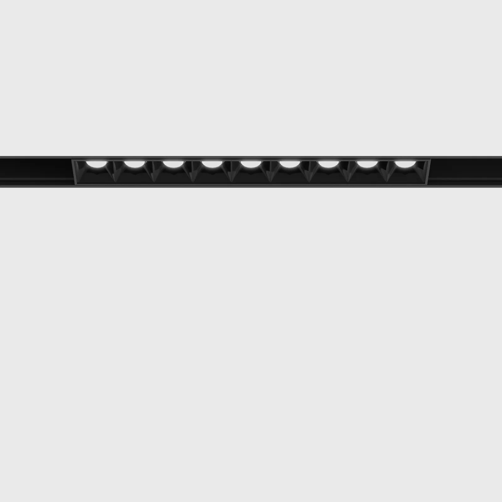 06.2051.12.927.BK_.DALI_.4x_1 Linear luminaire IN_LINE COMFORT 205, L205mm, W24.5mm, H48mm, CREE LED 12W, 2700K, 800Lm, 36°, CRI>90, 48V, 4 wired DIM DALI, IP20, black color - imagine 1