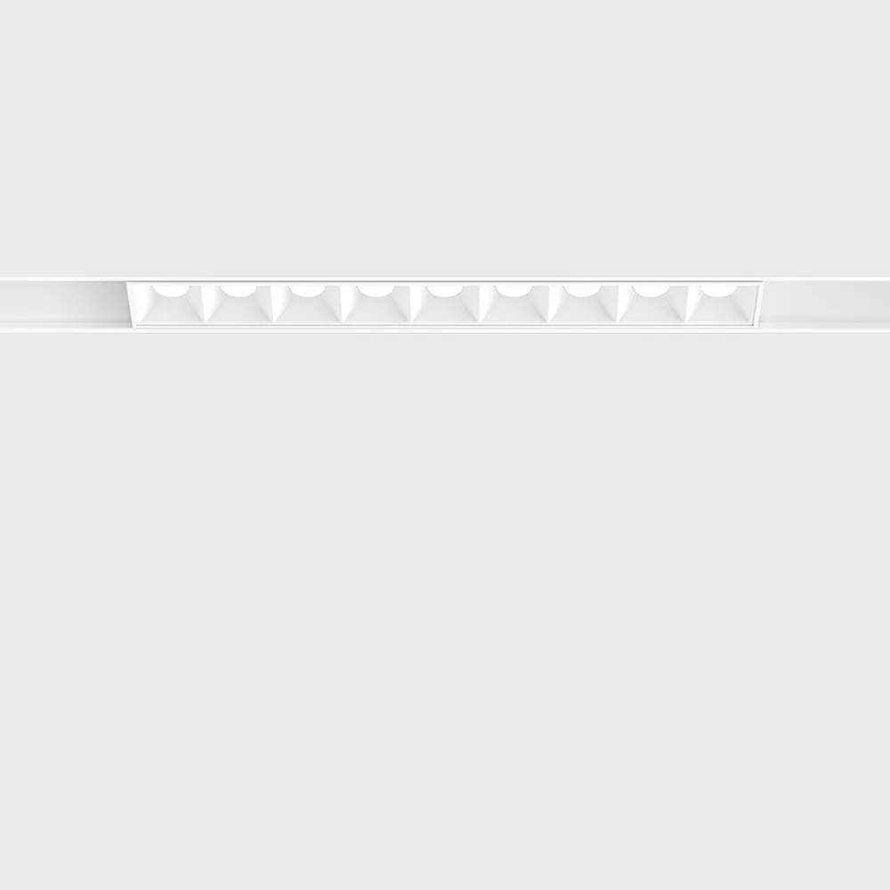 06.2051.12.927.WH_.DALI_.4x_1 Linear luminaire IN_LINE COMFORT 205, L205mm, W24.5mm, H48mm, CREE LED 12W, 800Lm, 2700K, 36°, CRI>90, 48V, 4 wired DIM DALI, IP20, white color - imagine 1