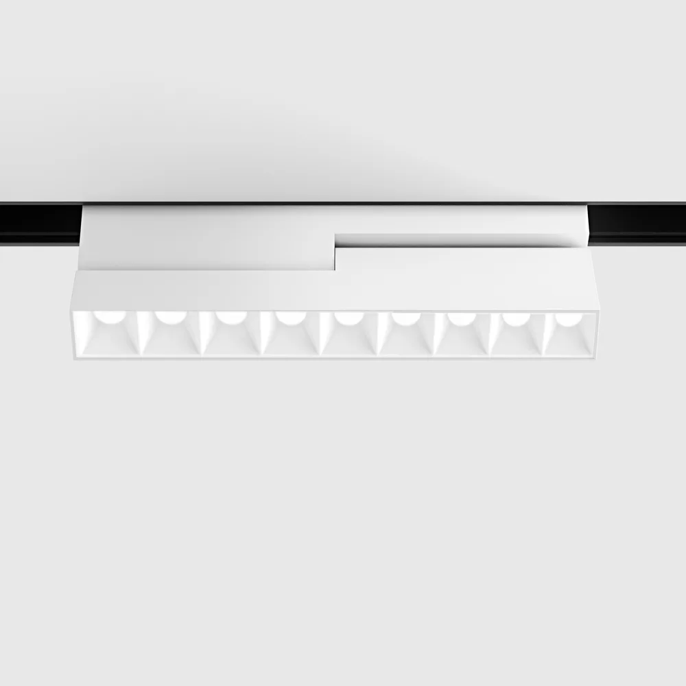06.2052.12.930.WH_.DALI_.4x_1 Spotlight IN_LINE COMFORT B 205, L205mm, W24.5mm, H107mm, CREE LED 12W, 3000K, 800Lm, 36°, CRI>90, 48V, 4 wired DIM DALI, IP20, white color — изображение 1