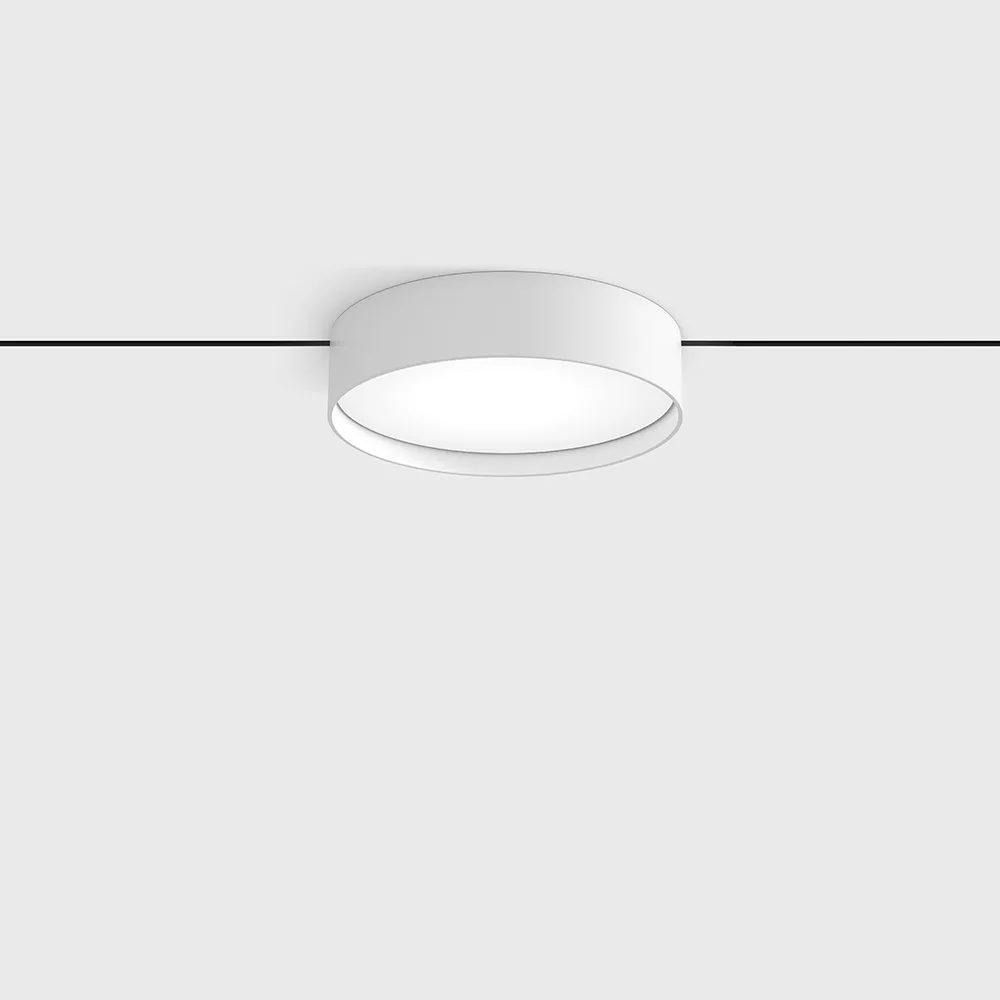 16.0140.18.930.WH_.DIM_1 Track luminaire PICO_LINE DISK, D138mm, H34mm, LED 18W, 3000K, 1100Lm, 100°, CRI>90, DIM DС 24V, IP20, opal, white color - imagine 1
