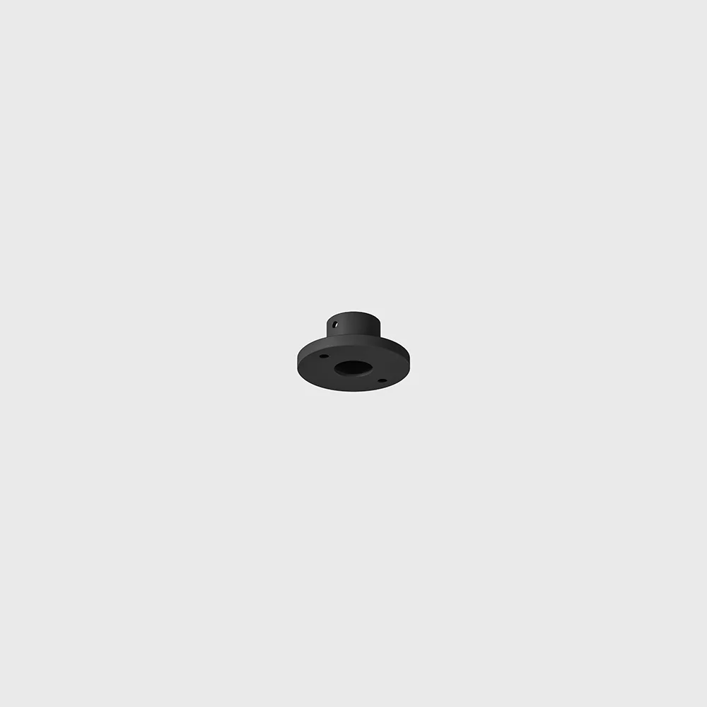 16.OMB00.BK_1 Мechanical surface mounted mount PICO_LINE O BRACKET S, D52mm, H24mm, 24V, (live end - not included), IP20, black color — изображение 1