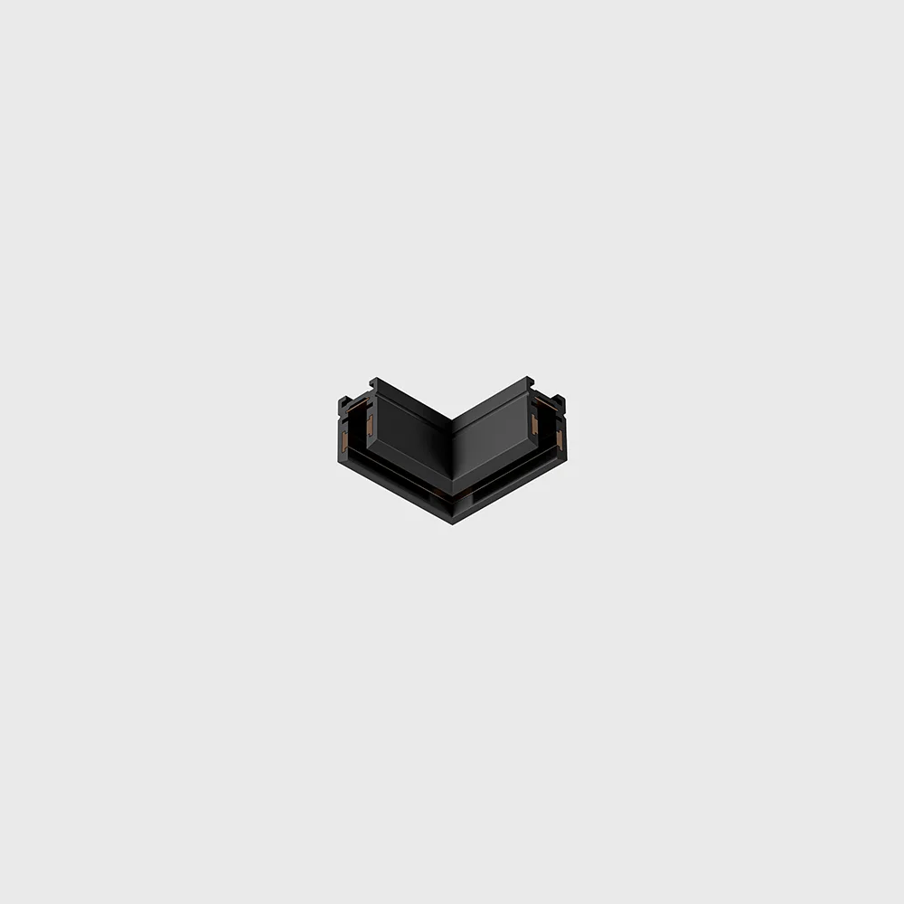 16.S90HR.BK_1 Surface "L" connector PICO_LINE CORNER S HR for 16.Sx00, L30mm, W30mm, H15mm, 24V, (end caps, connectors, live end, suspension kit - not included), IP20, black color — изображение 1