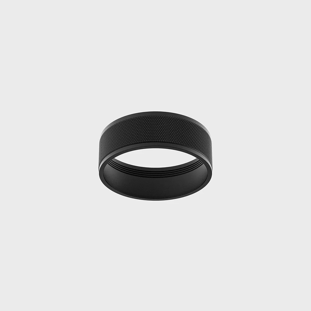 SOL-RING-GRAIN-BLACK_1 Decorative ring SOL RING GRAIN, D95mm, H33mm, IP20, black color - imagine 1