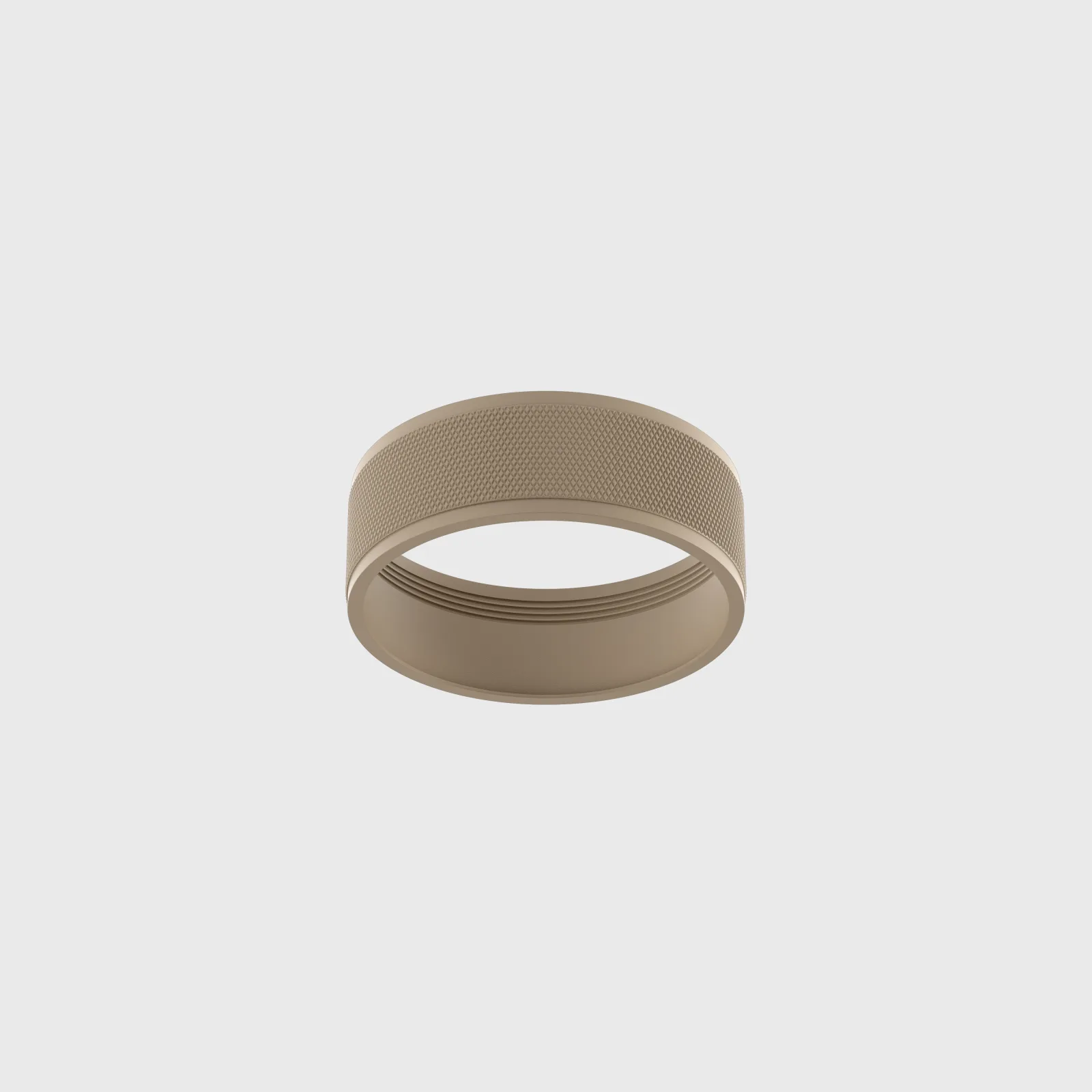 SOL-М-RING-GRAIN-SAHARA-BEIGE_1 Decorative ring SOL M RING GRAIN, D75mm, H26mm, IP20, sahara beige color — изображение 1